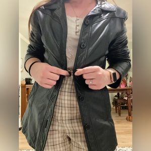 Genuine black leather jacket by maxima Wilson’s the leather co.